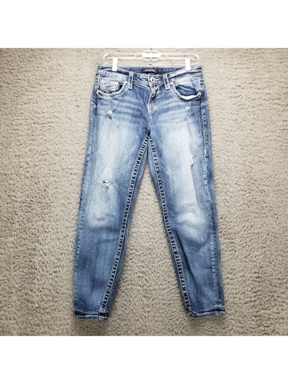Vigoss Jeans Womens 25 Blue Chelsea Capri Heritage Stretch Denim *Read*